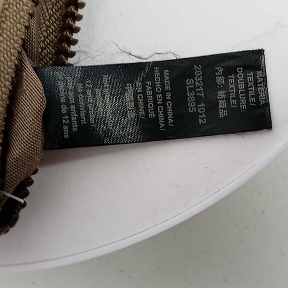 Fossil-Sydney -Striped Patchwork Clutch/Wallet /Fold-over Flap-Tan Taupe Leather - Picture 12 of 14